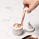 Kit de acessórios para velas em metal rose gold com tesoura, apagador, pegador, isqueiro elétrico e bandeja – Casa Splendida