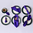 Guardanapo de cetim roxo 30x30cm para jantares especiais