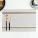 Jogo Americano PVC Luxo Fio Dourado Casa Splendida