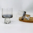 Conjunto jarra decanter 900 ml com dois copos quadrados em vidro fumê

