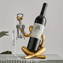 Suporte para Vinho com Escultura Decorativa Moderna Casa Splendida