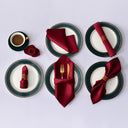 Guardanapo de cetim vinho 30x30cm para decoração de mesa luxuosa