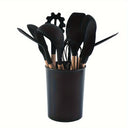 Kit de utensílios de cozinha em silicone com cabos de madeira – Casa Splendida