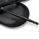 Kit de acessórios para velas com apagador, tesoura de pavio, gancho e bolsa organizadora em metal preto – Casa Splendida