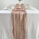 Caminho de mesa de gaze cheesecloth estilo rústico-elegante para decoração de casamentos, festas e mesa posta – Casa Splendida
