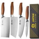 Facas japonesas Santoku Chef e Cleaver afiadas e resistentes