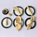 Guardanapo de cetim champanhe 30x30cm para casamento e eventos