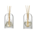 difusor aromático de vidro dupla camada transparente com varetas, design moderno artesanal 14cm