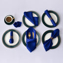 Guardanapo de cetim azul royal 30x30cm para eventos elegantes