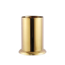 Porta‑talheres em aço inox dourado e base drenante