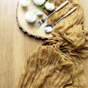 Caminho de mesa de gaze cheesecloth estilo rústico-elegante para decoração de casamentos, festas e mesa posta – Casa Splendida