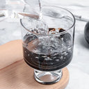 Conjunto jarra decanter 900 ml com dois copos quadrados em vidro fumê

