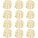 Porta-guardanapos metálicos vazados com acabamento eletroplated em Espiral Dourado para decoração de mesa posta