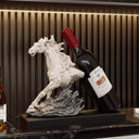 Suporte para Vinho Decorativo Cavalo em Resina Casa Splendida