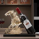 Suporte para Vinho Decorativo Cavalo em Resina Casa Splendida
