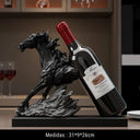 Suporte para Vinho Decorativo Cavalo em Resina Casa Splendida