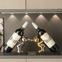 Suporte para Vinho Decorativo com Base em Madeira Casa Splendida