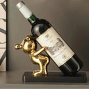 Suporte para Vinho Decorativo com Base em Madeira Casa Splendida