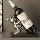 Suporte para Vinho Decorativo com Base em Madeira Casa Splendida