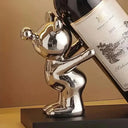 Suporte para Vinho Decorativo com Base em Madeira Casa Splendida