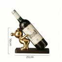 Suporte para Vinho Decorativo com Base em Madeira Casa Splendida