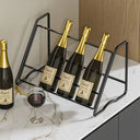 Suporte para Vinho em Metal com Design Minimalista Casa Splendida