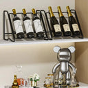 Suporte para Vinho em Metal com Design Minimalista Casa Splendida