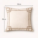 Capa de Almofada Decorativa Bordada Elegance Bege 50x50 cm