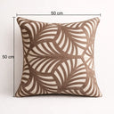 Capa de Almofada Decorativa Siena Folhas Taupe 50x50 cm | Casa Splendida