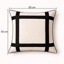 Capa de Almofada Decorativa Monaco Preto e Off White 50x50 cm | Casa Splendida