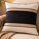 Capa de Almofada Decorativa Riviera Preto e Off White 50x50 cm | Casa Splendida
