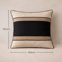 Capa de Almofada Decorativa Riviera Preto e Off White 50x50 cm | Casa Splendida