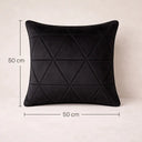 Capa de Almofada Decorativa Verona Noir Preta 50x50 cm | Casa Splendida