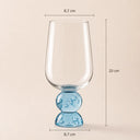 Conjunto com 6 Taças de Vidro Linha Lumina Dupla Esfera Azul 500 ml | Vidro Artesanal