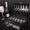 Maleta Premium com divisórias para Faqueiro Inox de 24 peças – perfeita para guardar ou presentear