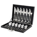 Faqueiro Inox 24 Peças com Banho PVD e Maleta Premium – Elegância e organização para sua mesa