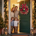 Guirlanda de Natal Luxo Grande 60cm com Luz LED Fada e Coração Casa Splendida