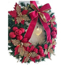 Guirlanda de Natal Luxo Grande 60cm com Luz LED Fada e Coração Casa Splendida