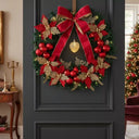 Guirlanda de Natal Luxo Grande 60cm com Luz LED Fada e Coração Casa Splendida