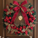 Guirlanda de Natal Luxo Grande 60cm com Luz LED Fada e Coração Casa Splendida