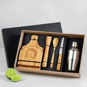 Kit Caipirinha de Bambu com Coqueteleira Inox 6 Peças Casa Splendida