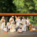 Presépio de Natal Grande 12 Peças 15cm Resina Artesanal Casa Splendida