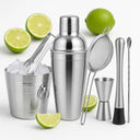 Kit Bartender Caipirinha Inox 7 Peças com Balde de Gelo Casa Splendida