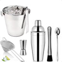 Kit Bartender Caipirinha Inox 7 Peças com Balde de Gelo Casa Splendida