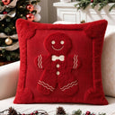 Capa de Natal vermelha com biscoito decorativo