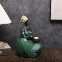 Escultura Decorativa Mulher Africana Para Sala Casa Splendida