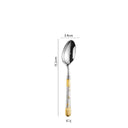 Faqueiro Imperiale Supreme 30 Peças em Aço Inox Premium dourado Casa Splendida em mesa posta sofisticada