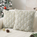 Kit 2 capas de almofada de Natal brancas com pinheiros em pelúcia — Casa Splendida