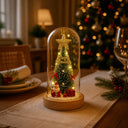 Luminária de Mesa de Natal com Árvore e Luz LED Casa Splendida