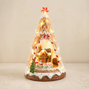 Luminária de Natal Cena Iluminada com Árvore e Papai Noel